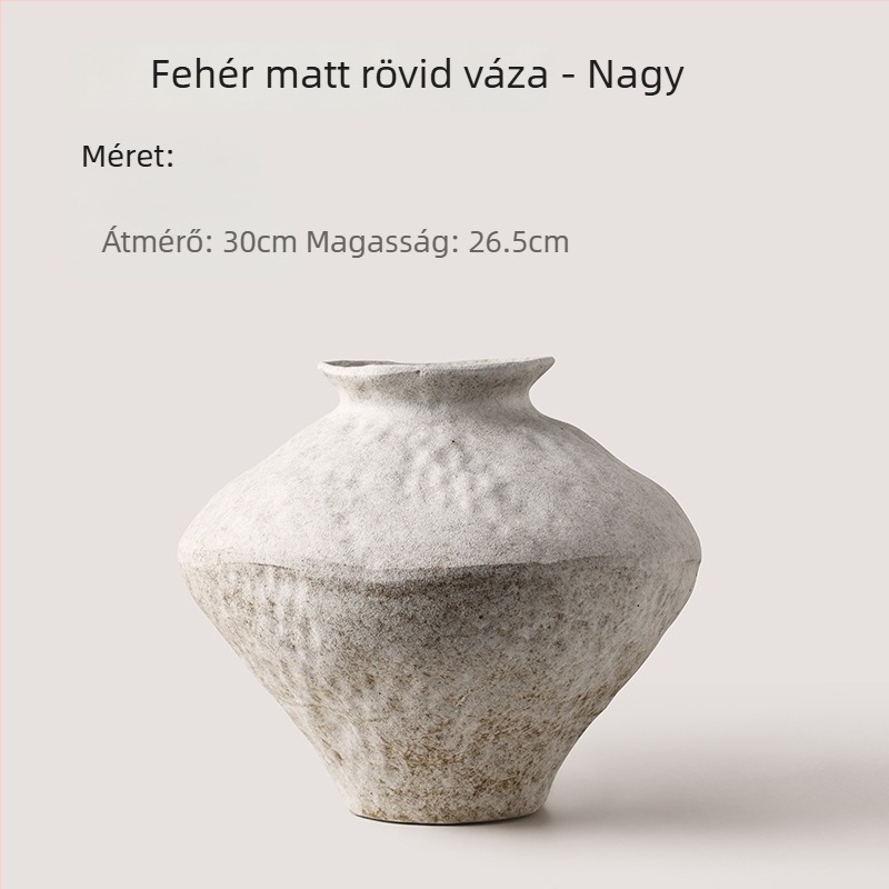 Beihanmei vintage porcelán váza, Wabi-Sabi stílusú otthoni dekoráció