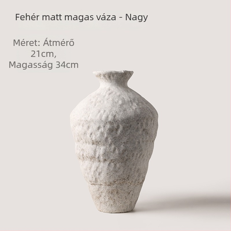 Beihanmei vintage porcelán váza, Wabi-Sabi stílusú otthoni dekoráció