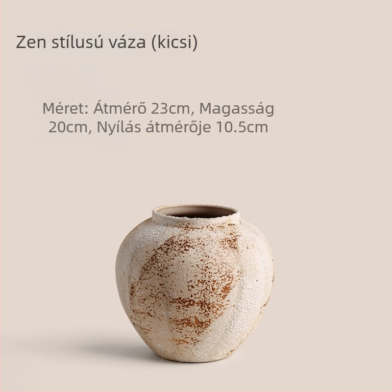 Beihanmei vintage porcelán váza, Wabi-Sabi stílusú otthoni dekoráció