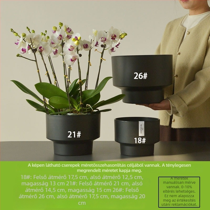 Műgyantából készült vastagított orchidea-cserép — kis virágtartó készlet ünnepi virágrendezéshez