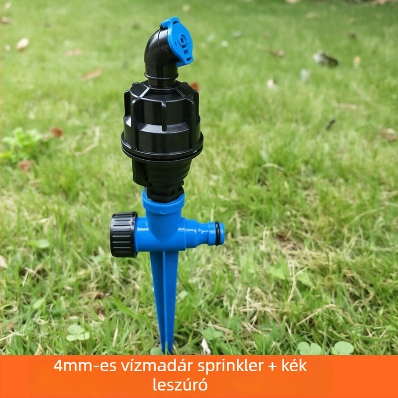 Kerti öntözőfej, 360°-os automatikus forgás, gyepre és kertre, vízmegtakarító öntözés