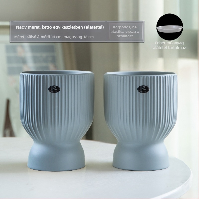 Kerámia virágtartó skandináv minimalist dizájnnal, otthonra és irodába; alkalmas a pénzfa és Phalaenopsis orchideára; kreatív, személyre szabható virágtartó zöld növények számára