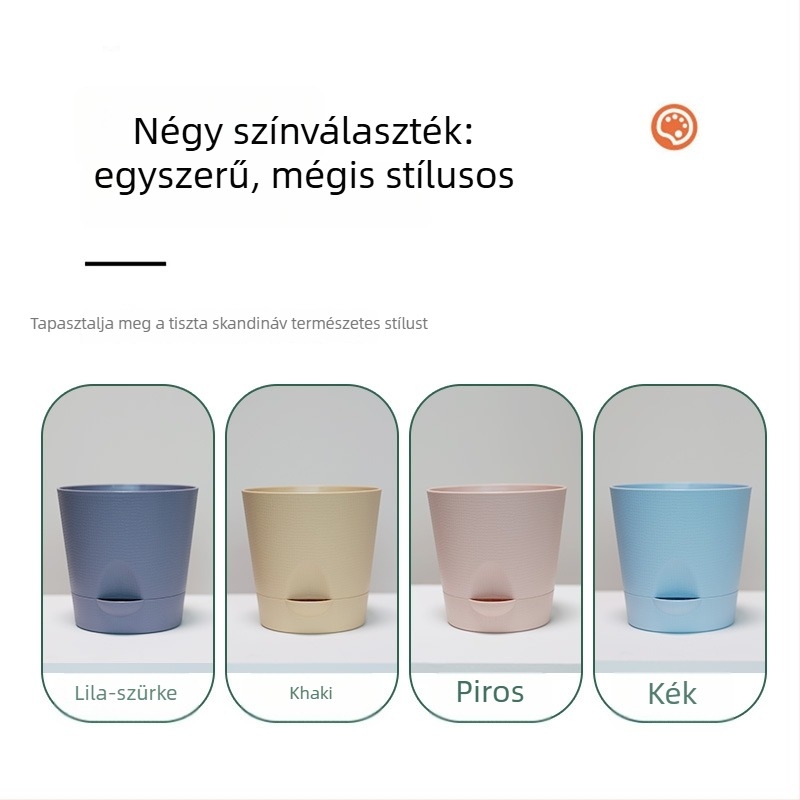 Kényelmesen válogat önöntöző asztali szukkulens tartó, kis virágtartó, új, vastagfalú PP műanyagból