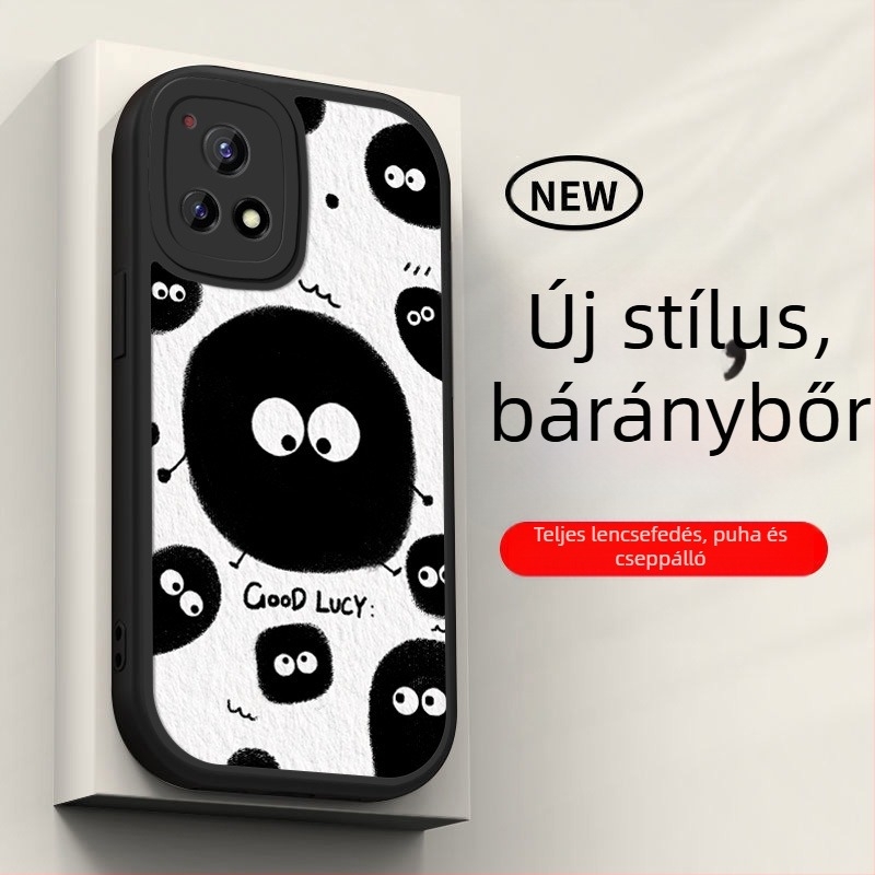 Vivo Y55s telefontok, kompatibilis a Y53s és Y52s modellekkel, szilikonból, ütésálló, uniszex, aranyos, játékos dizájn