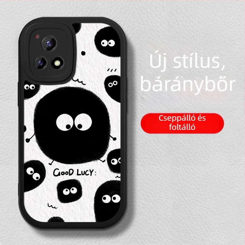 Vivo Y55s telefontok, kompatibilis a Y53s és Y52s modellekkel, szilikonból, ütésálló, uniszex, aranyos, játékos dizájn