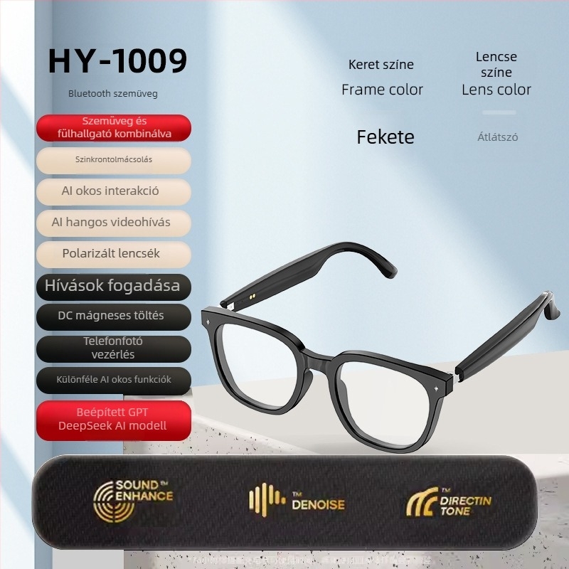AI Bluetooth szemüveg fordítással, hívásokkal és zenével — három az egyben kerékpározáshoz