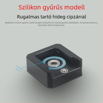 360° csillapított forgó mikrofon hideg cipő adapter – alumínium ötvözet, 1/4" menet