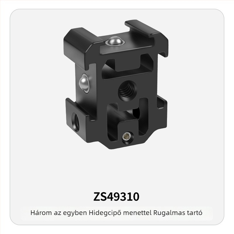 360° csillapított forgó mikrofon hideg cipő adapter – alumínium ötvözet, 1/4" menet