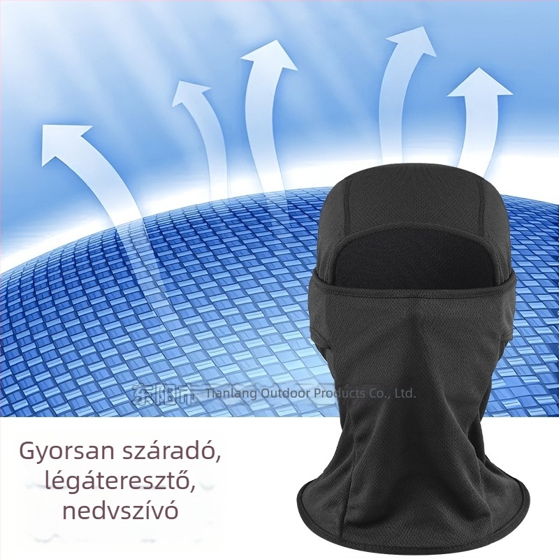 Motorkerékpárhoz teljes arcú balaklava – szélvédett maszk tavasz-nyárra