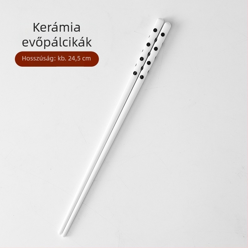 Hepburn-stílusú kerámiás evőpálcikák, 5 pár háztartási készlet, könnyen tisztítható, hőálló, ajándék