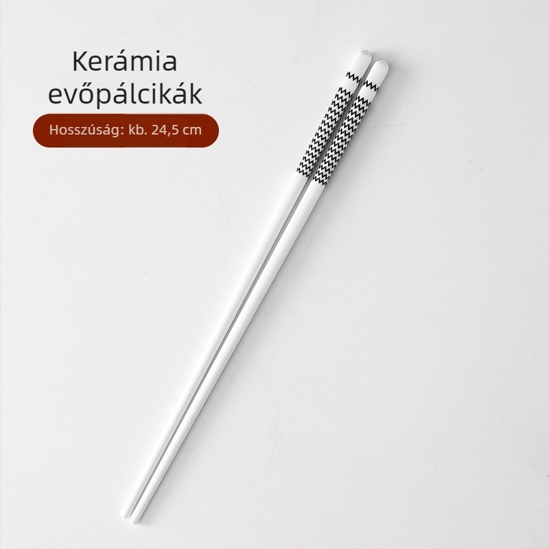 Hepburn-stílusú kerámiás evőpálcikák, 5 pár háztartási készlet, könnyen tisztítható, hőálló, ajándék