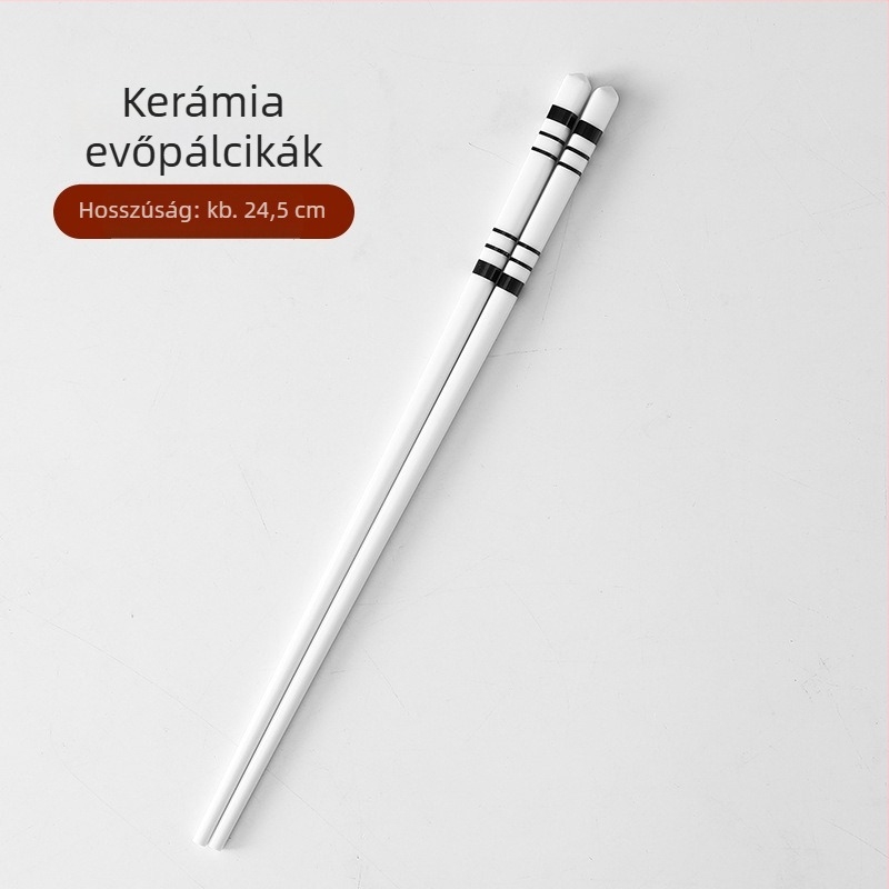 Hepburn-stílusú kerámiás evőpálcikák, 5 pár háztartási készlet, könnyen tisztítható, hőálló, ajándék