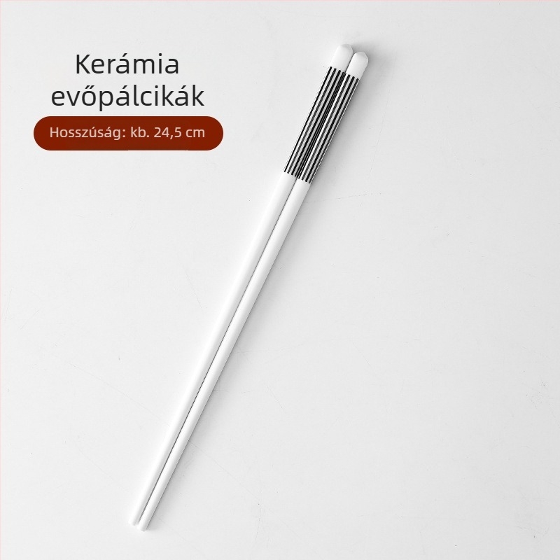 Hepburn-stílusú kerámiás evőpálcikák, 5 pár háztartási készlet, könnyen tisztítható, hőálló, ajándék