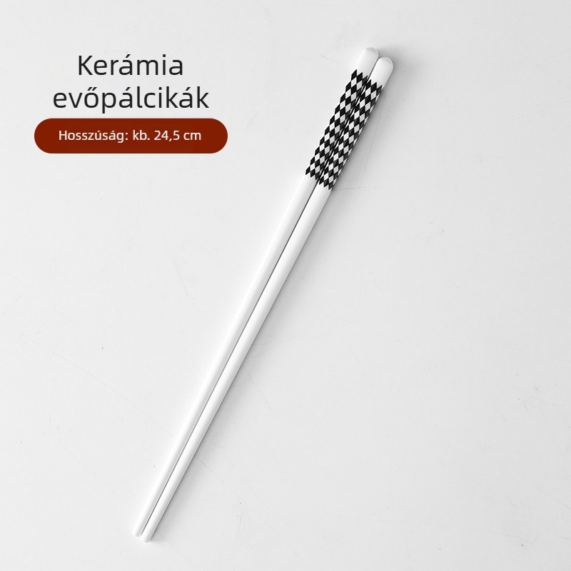 Hepburn-stílusú kerámiás evőpálcikák, 5 pár háztartási készlet, könnyen tisztítható, hőálló, ajándék