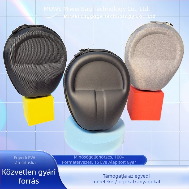 Universalis fejhallgató tok EVA anyagból, nagy tárhellyel Edifier, Sony Wireless Bluetooth, Audio-Technica védődoboz