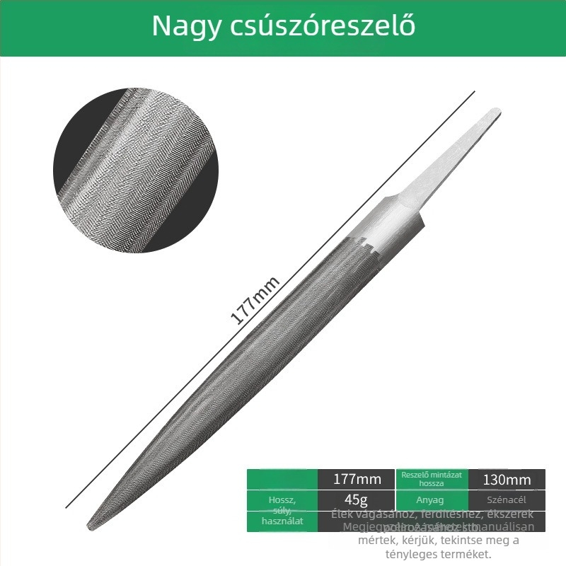 Nagy reszelő készlet: háromszög reszelő, félkörös reszelő, sík reszelő formázáshoz és durva reszelő fémmunkához és ékszerkészítéshez.