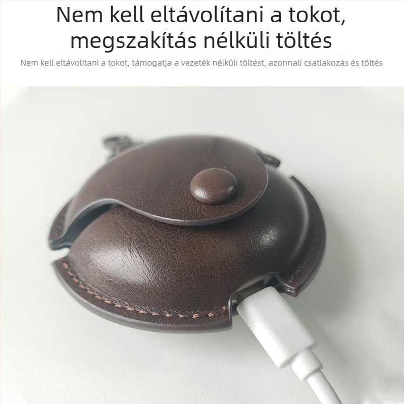 Huawei FreeBuds 7ihoz készült bőr védőtok — védelem és tárolórekesz, ütésálló