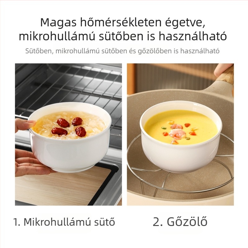 Fedeles kerámia gőzölő tál tojáskrémhez, mikrohullámú sütőben is használható