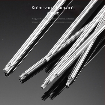 40 cm hosszabbító Torx csavarbehajtó készlet, méretek T5-T30, lyukas és lyuk nélküli kivitel