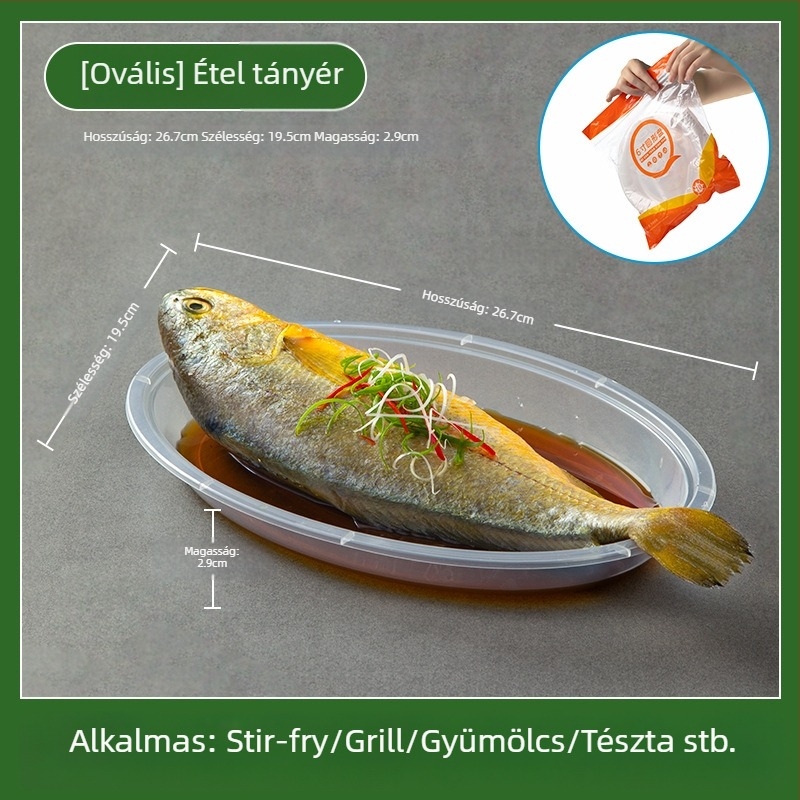 Egyszer használatos műanyag tányérok, kerekek, vastagított kivitel, élelmiszer-biztonságos, mikróhullámú sütőben használható, otthoni és szabadtéri piknikekhez