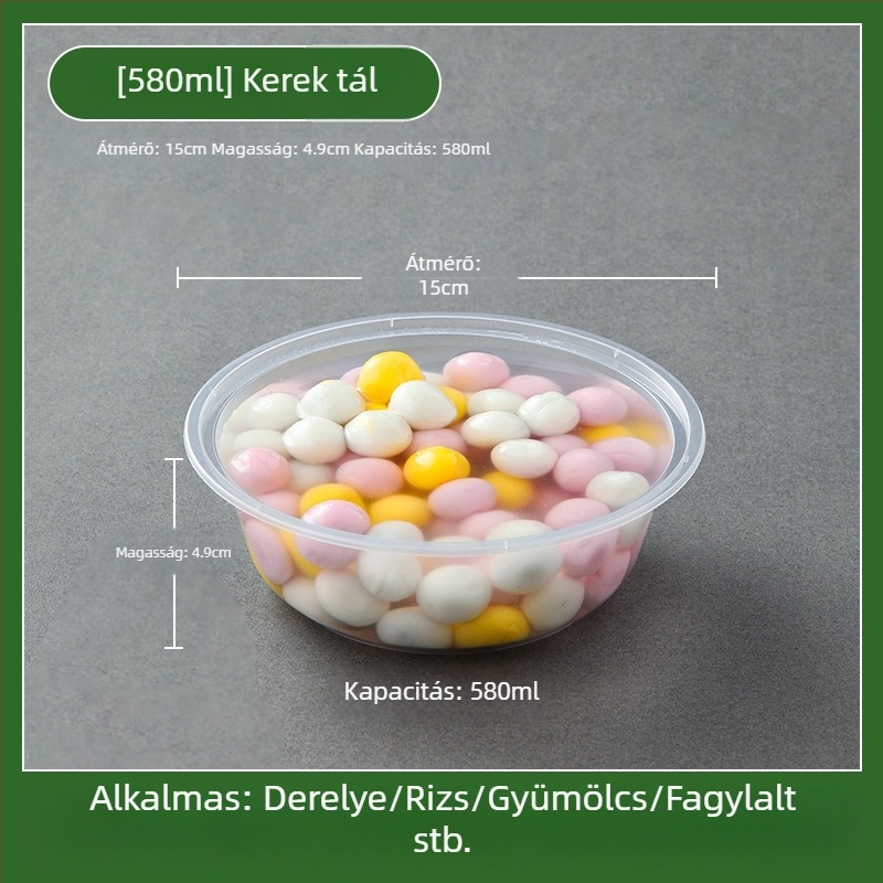 Egyszer használatos műanyag tányérok, kerekek, vastagított kivitel, élelmiszer-biztonságos, mikróhullámú sütőben használható, otthoni és szabadtéri piknikekhez