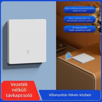 Vezeték nélküli távirányítós kapcsoló otthoni használatra, 220V, világításkapcsoló panel, egyréses vagy kettős vezérlés