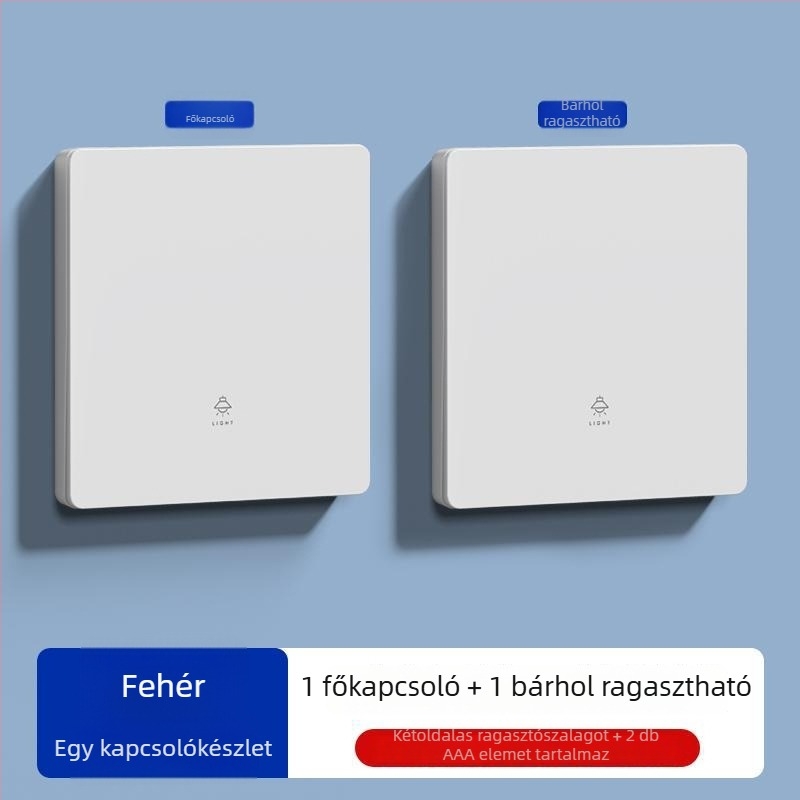 Vezeték nélküli távirányítós kapcsoló otthoni használatra, 220V, világításkapcsoló panel, egyréses vagy kettős vezérlés