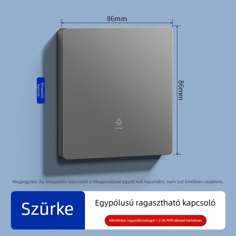 Vezeték nélküli távirányítós kapcsoló otthoni használatra, 220V, világításkapcsoló panel, egyréses vagy kettős vezérlés