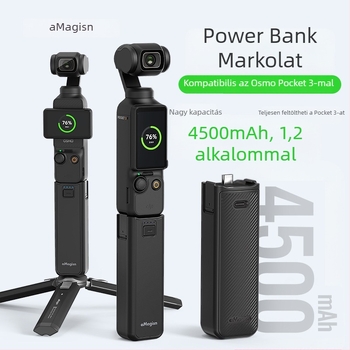Amai DJI Pocket 3 töltőfogantyú energiabankkal és gimbal-tripoddal