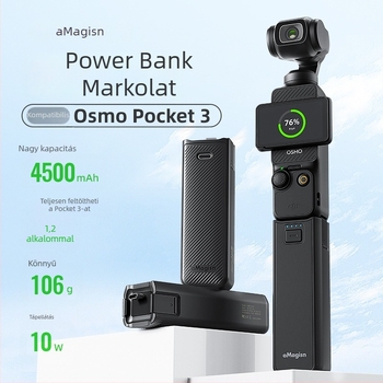 Amai DJI Pocket 3 töltőfogantyú energiabankkal és gimbal-tripoddal