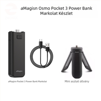 Amai DJI Pocket 3 töltőfogantyú energiabankkal és gimbal-tripoddal