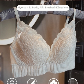 Drót nélküli vékony melltartó szett kismellűeknek, push-up hatás, állítható vállpántok