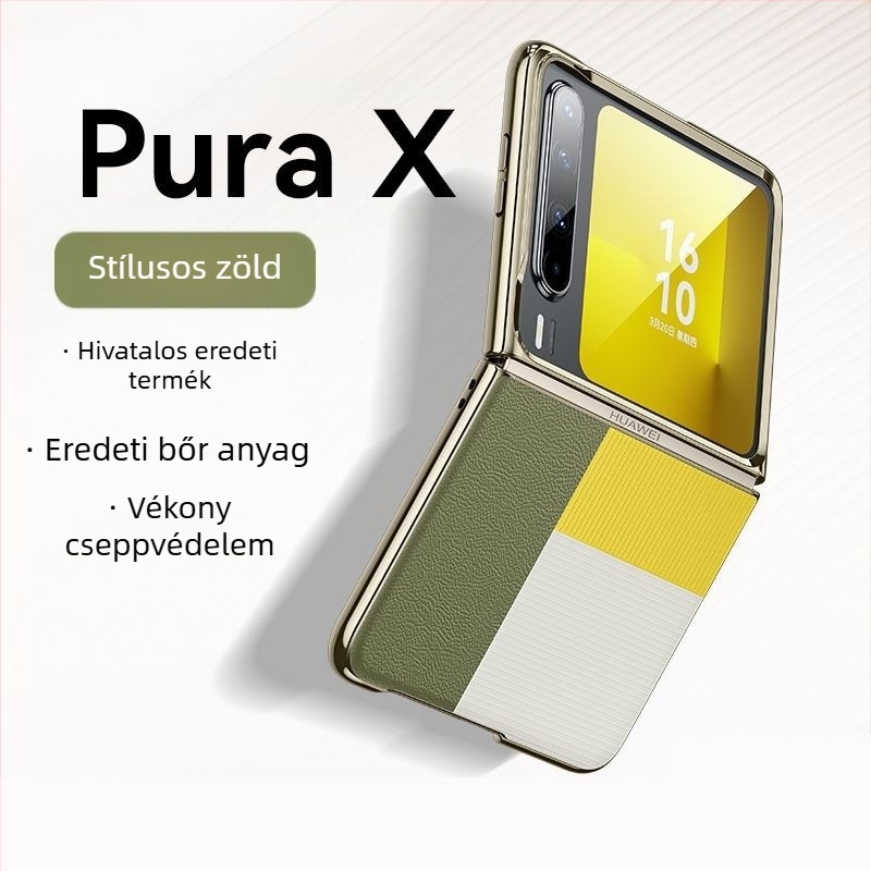 Huawei Pura X bőr ultra-vékony védőtok – teljes lefedettség, ütésálló védelem, uniszex