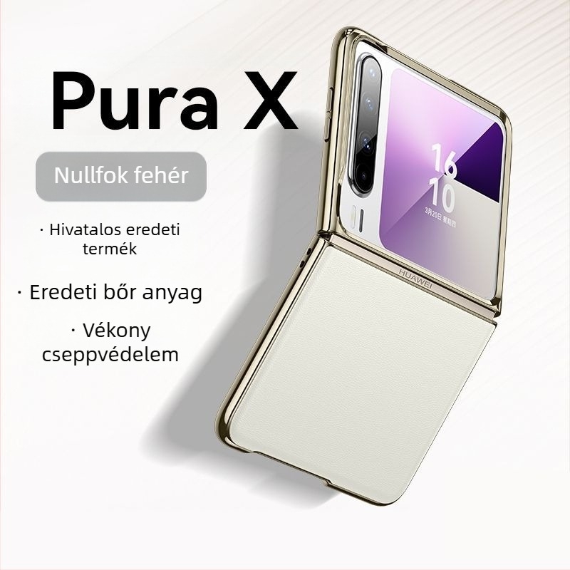 Huawei Pura X bőr ultra-vékony védőtok – teljes lefedettség, ütésálló védelem, uniszex