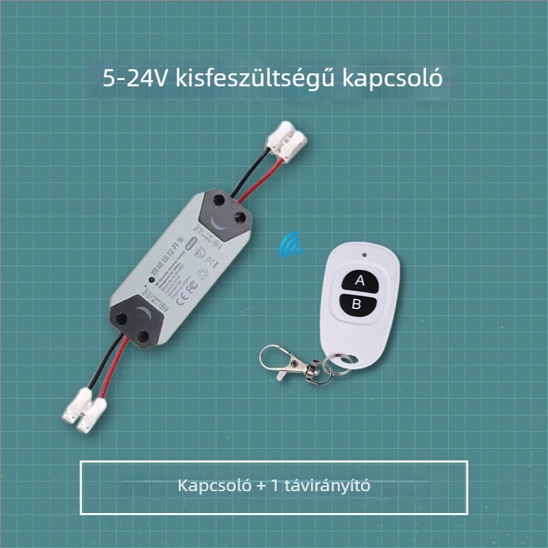 Vezeték nélküli távirányítós tápegység-vezérlő, 5V/12V/24V, hozzáférés-ellenőrzéshez és alacsony áramú járműkörökhöz