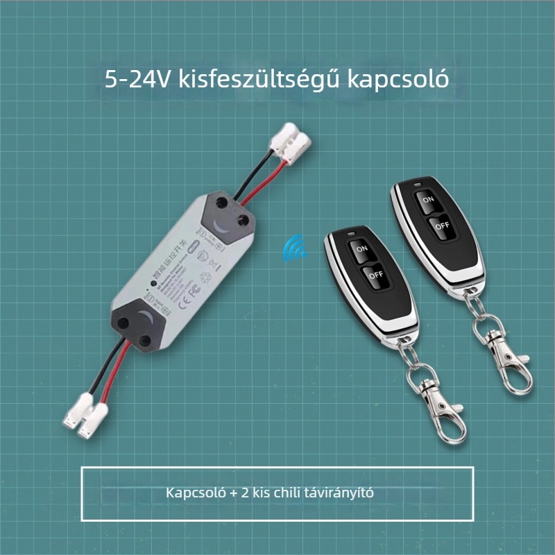 Vezeték nélküli távirányítós tápegység-vezérlő, 5V/12V/24V, hozzáférés-ellenőrzéshez és alacsony áramú járműkörökhöz