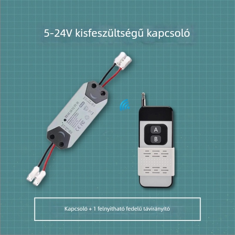 Vezeték nélküli távirányítós tápegység-vezérlő, 5V/12V/24V, hozzáférés-ellenőrzéshez és alacsony áramú járműkörökhöz