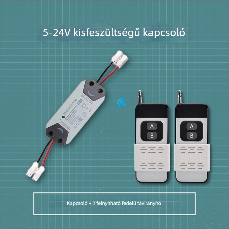 Vezeték nélküli távirányítós tápegység-vezérlő, 5V/12V/24V, hozzáférés-ellenőrzéshez és alacsony áramú járműkörökhöz