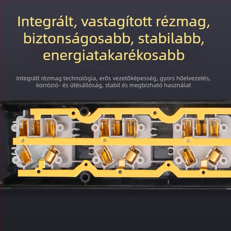 PDU elosztó szekrényekhez/szerver szobákhoz, több aljzattal, túláram- és túlfeszültség elleni védelemmel