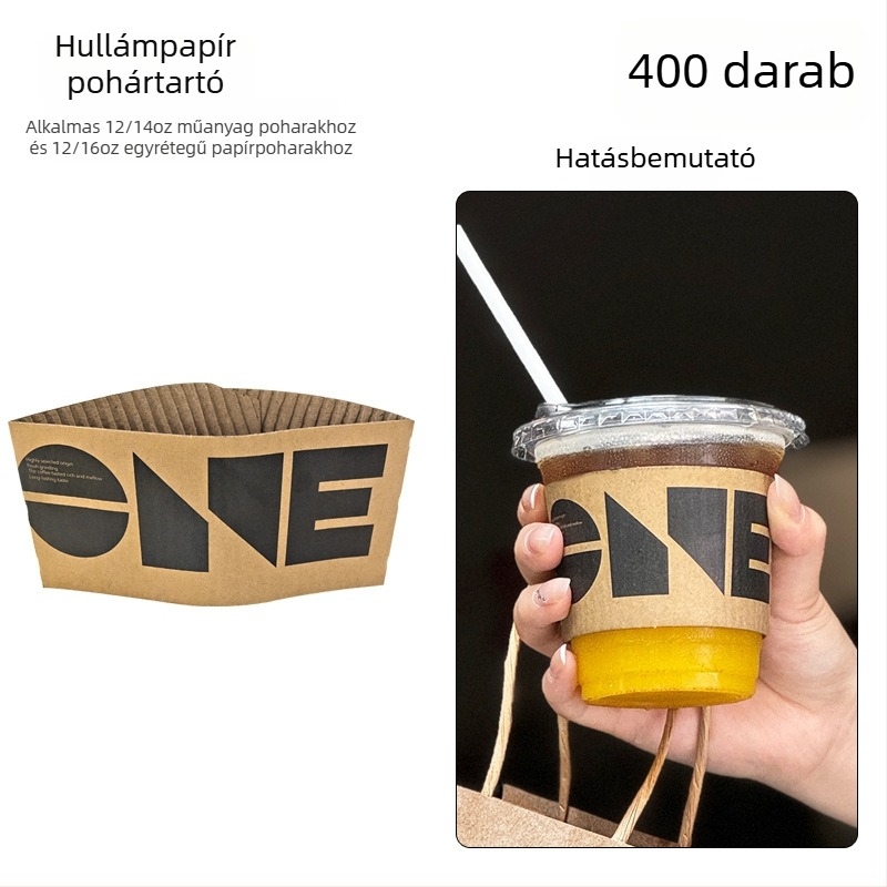 Kraft papírtáska kávéhoz és tej-teához, egy- vagy két pohárhoz