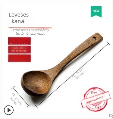 Weijia fa konyhai eszközök készlet: hosszú nyelű fa spatulák, rizsskanál, leveskanál; hőálló, tapadásmentes serpenyőkhöz.