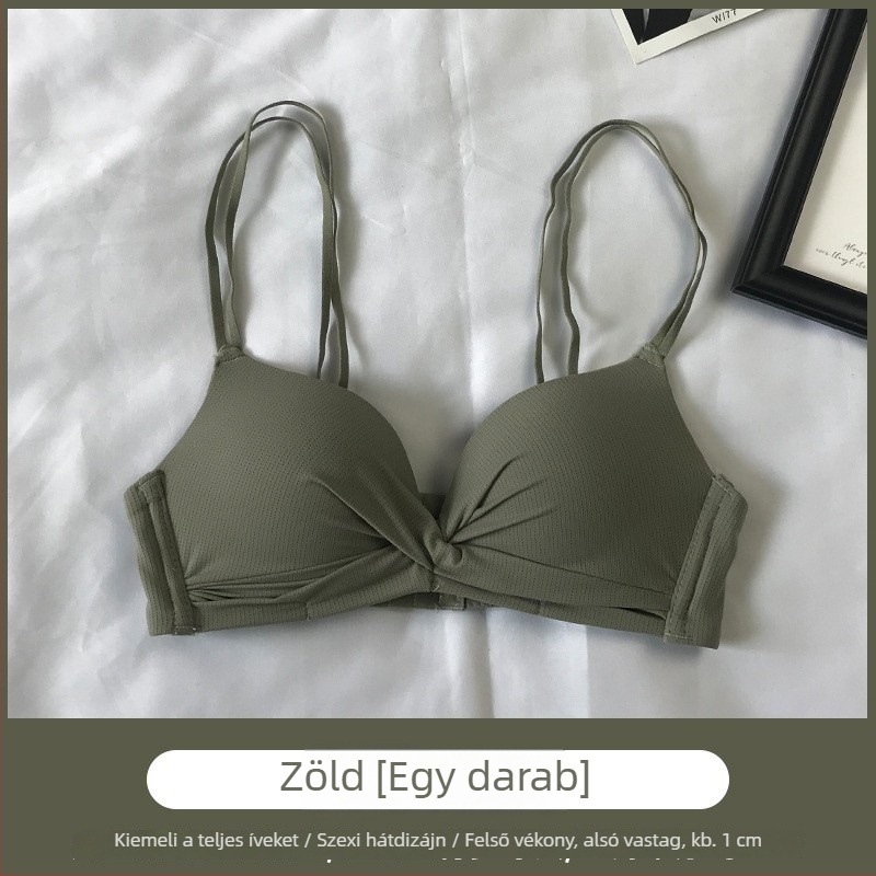Drót nélküli push-up melltartó készlet a gyönyörű hátsó vonalért, vékony pántokkal, 3/4 kosár, nejlon/elastán, kényelmes mindennapi viselet