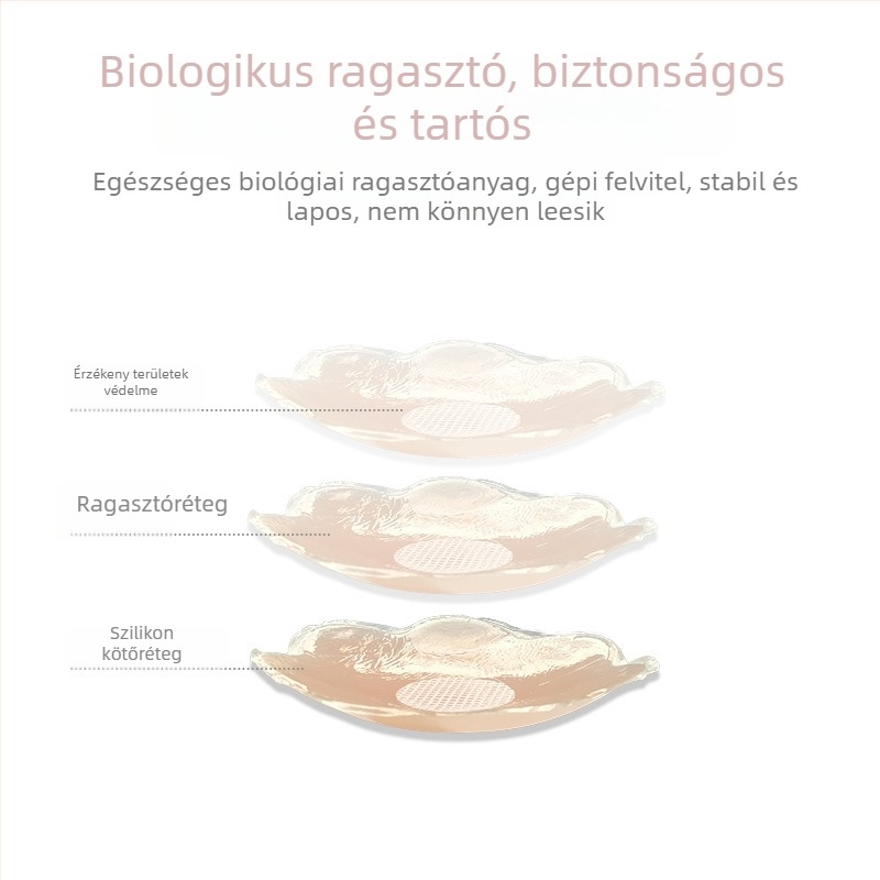 Szilikon mellbimbó tapaszok – kör és virág alakú, vékony, láthatatlan mellkasra a mindennapi viseléshez