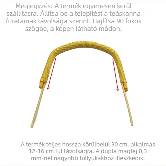Nagy teáskanna-fogantyú, 4 lyukas, fonott bambuszból, kék