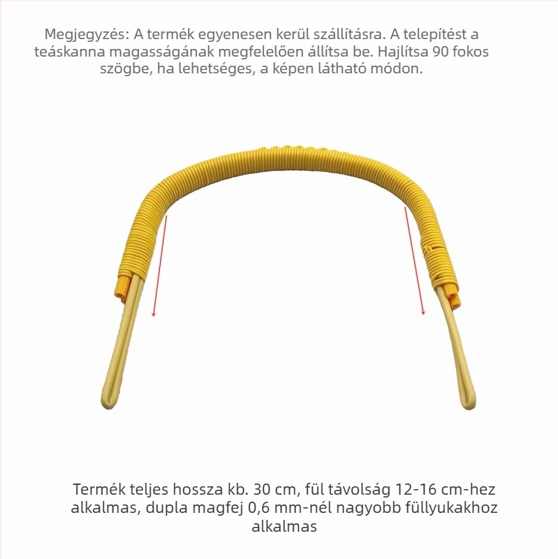 Nagy teáskanna-fogantyú, 4 lyukas, fonott bambuszból, kék