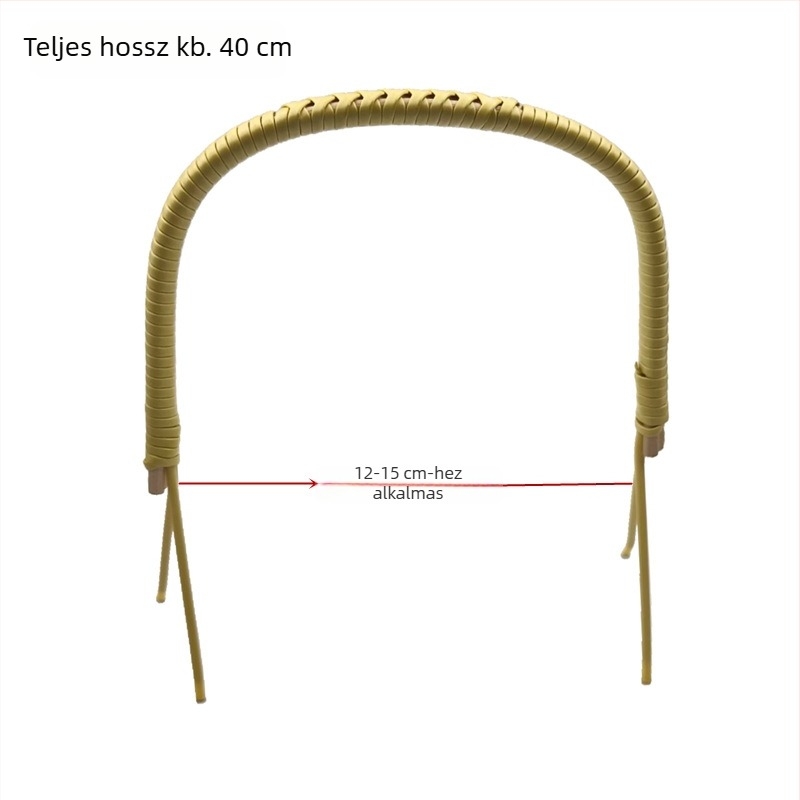 Nagy teáskanna-fogantyú, 4 lyukas, fonott bambuszból, kék