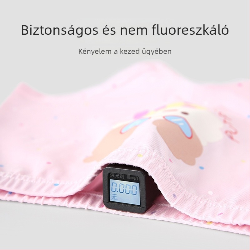 N203 Gyerekeknek boxer briefs, 100% pamut, légáteresztő, tavasz–nyár 2026, nyuszi mintával