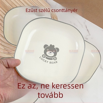 Magas minőségű műanyag snack tál háztartási használatra, kreatív gyümölcs- és zöldségtál, étkezési tál csontok kidobására szolgáló alappal