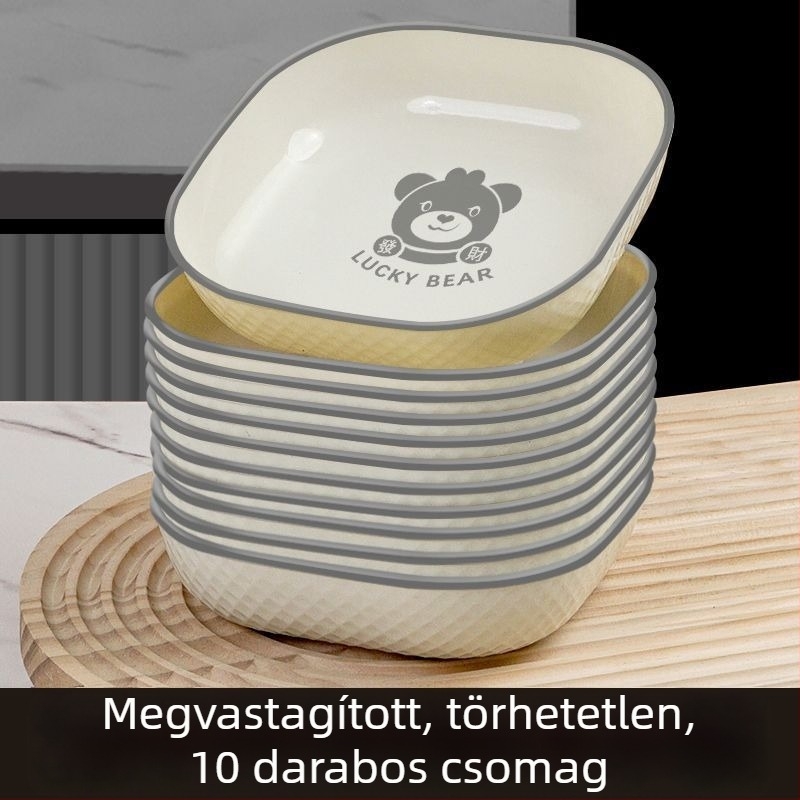Magas minőségű műanyag snack tál háztartási használatra, kreatív gyümölcs- és zöldségtál, étkezési tál csontok kidobására szolgáló alappal