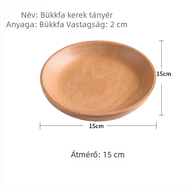 Kör alakú fa snack tál dió- és aszalt gyümölcsök számára